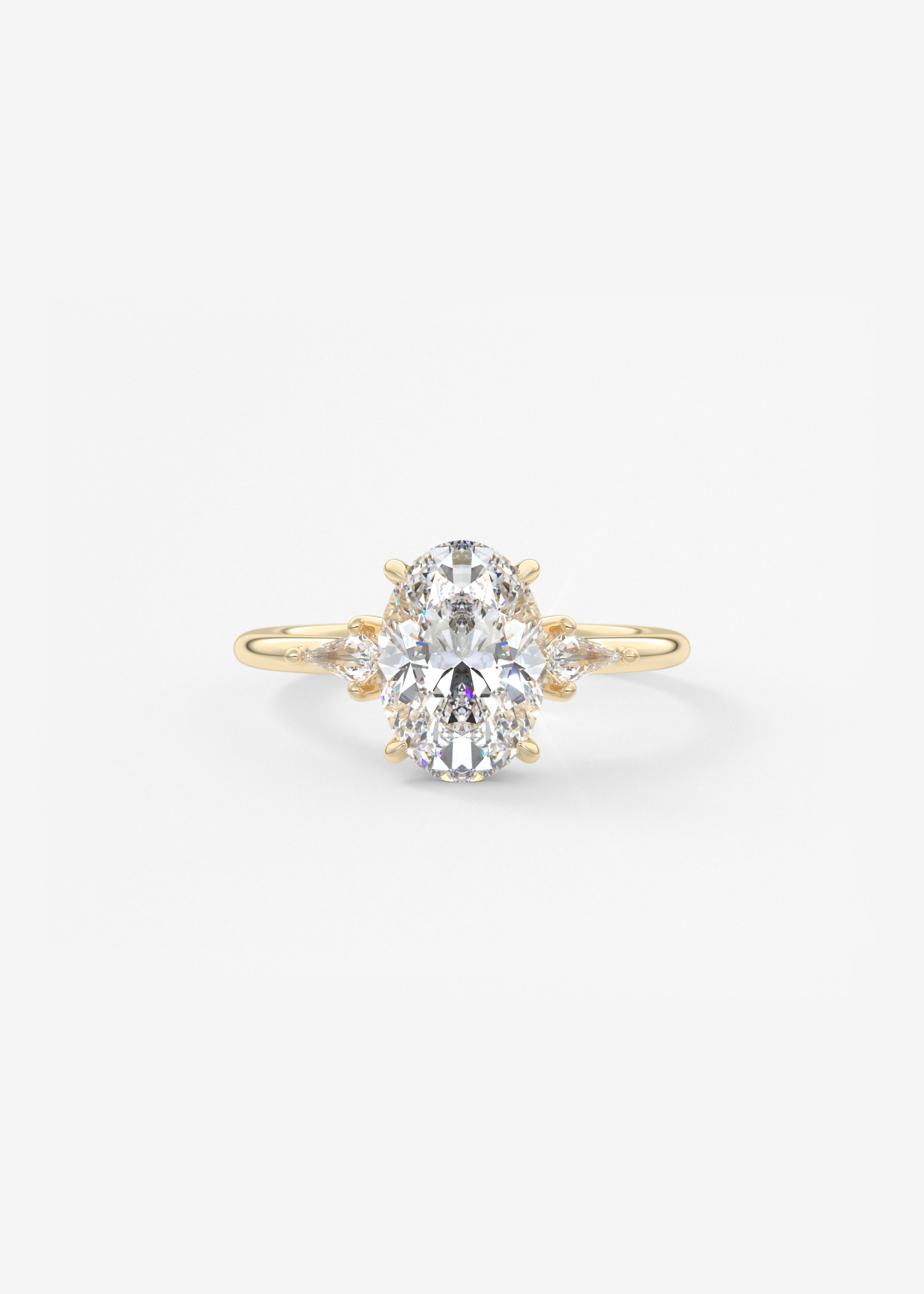 Oval Solitaire With Raised Basket Gallery Lab Grown Diamond Engagement Ring